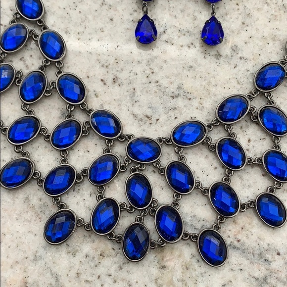 Jewelry 22 Blue Necklace And Earrings Costume Jewelry Poshmark